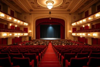 Salle du Grand Rex vue de la fosse avec sièges rouges et architecture Art Déco pour un concert assis