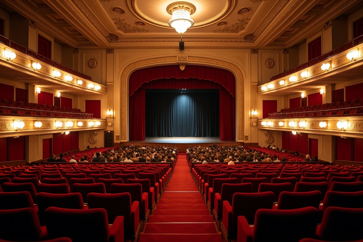 Salle du Grand Rex vue de la fosse avec sièges rouges et architecture Art Déco pour un concert assis