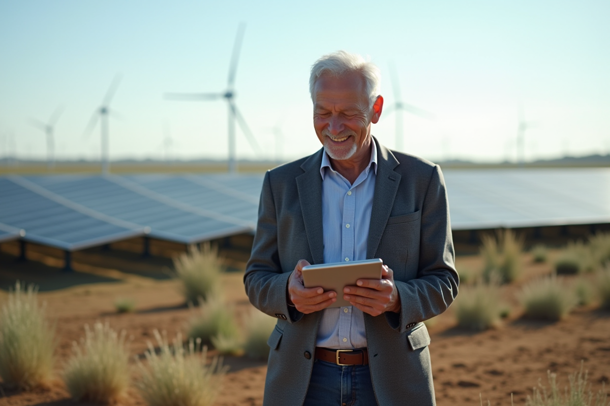 Homme souriant près d