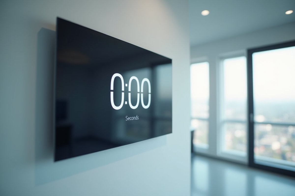 Horloge digitale moderne affichant l